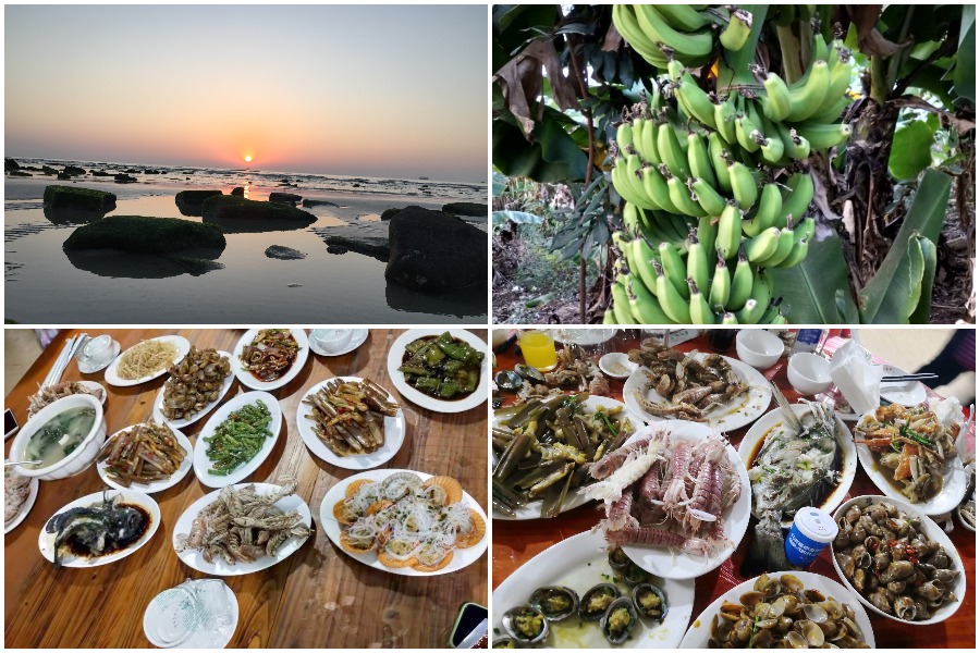 桌子上的盘子里摆着许多食物

描述已自动生成